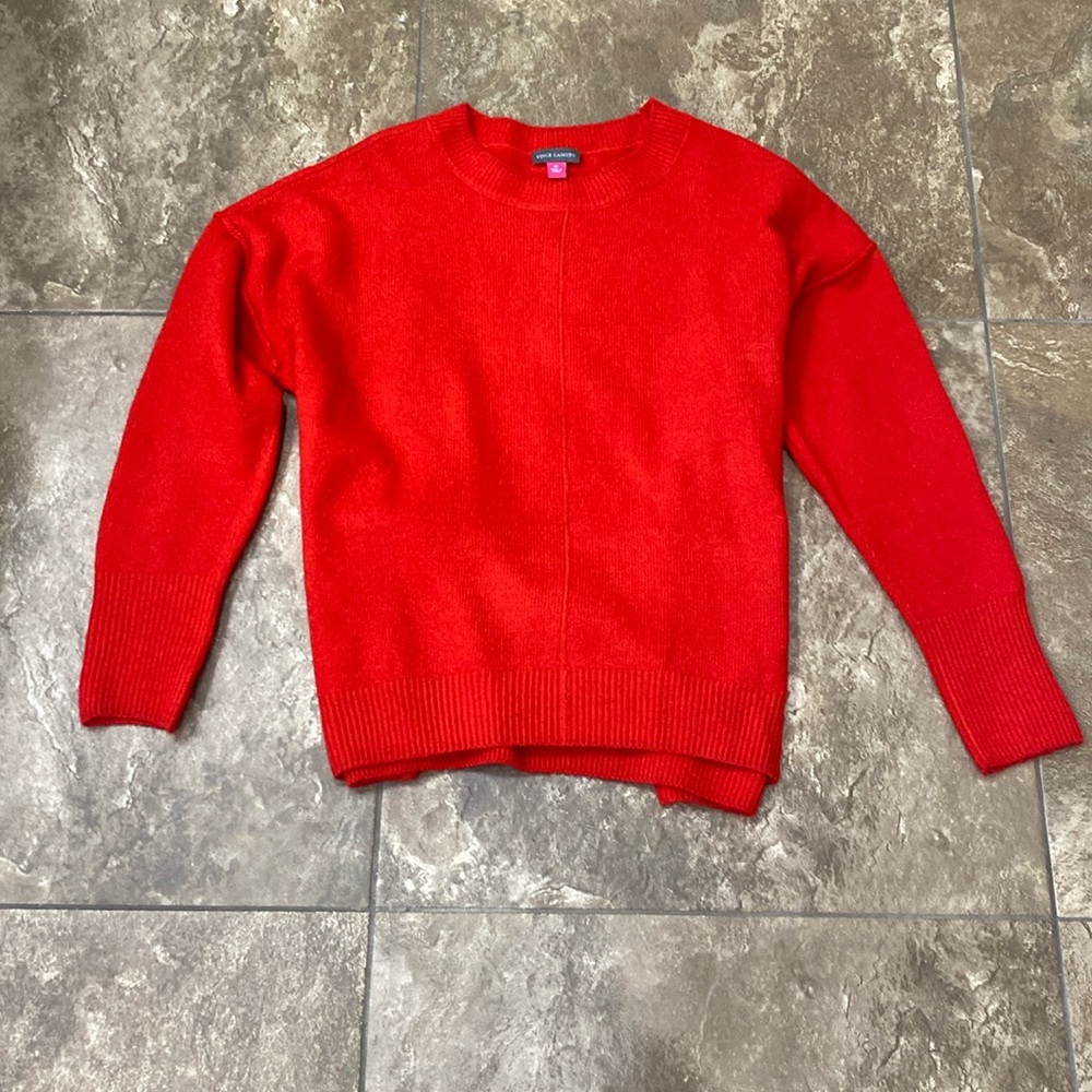 Light weight red sweater long sleeve